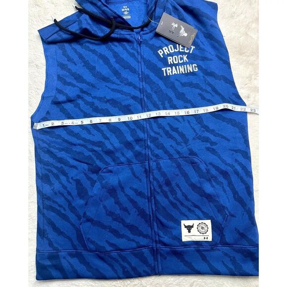 Under Armour Men's Large Project Rock Rival Fleece Sleeveless Hoodie NEW - Picture 12 of 13